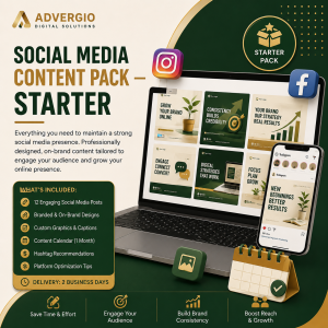 social media content pack — starter